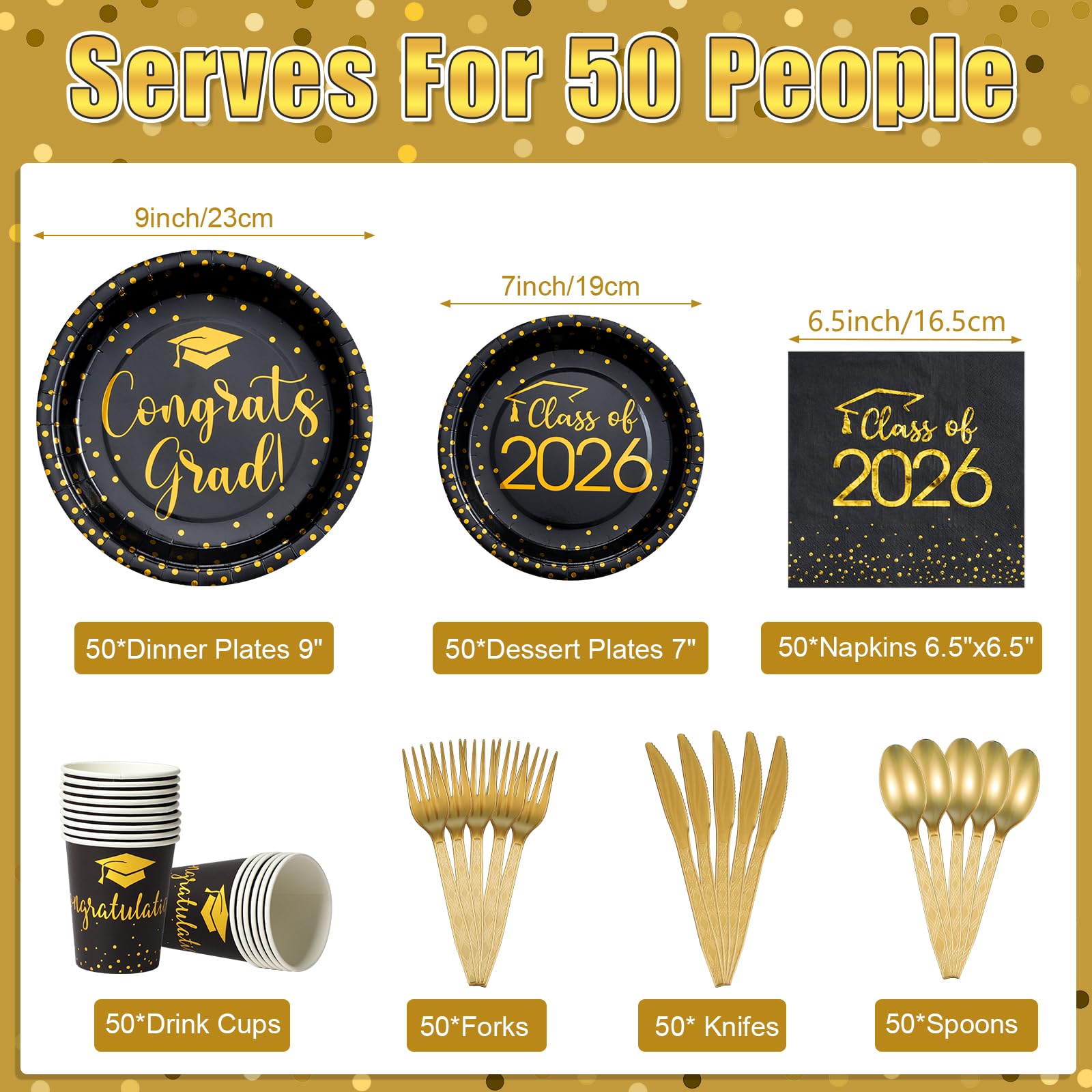 MASHAN graduation plates 7-inch for dessert courses and easy cleanup