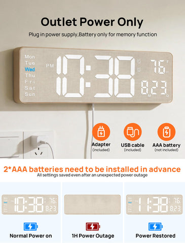 MASHI beige finish clock blends with varied decor styles.
