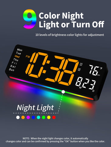 MASHI night light option adds color ambiance for evenings.