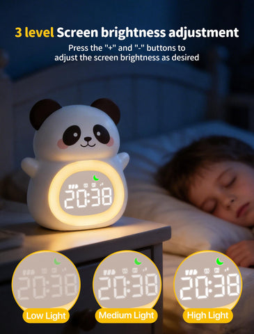 MASHI Panda brightness control offers gentle glow for night and morning.