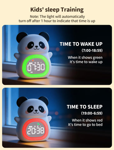 MASHI Panda side panel shows dual alarm controls for customizable schedules.