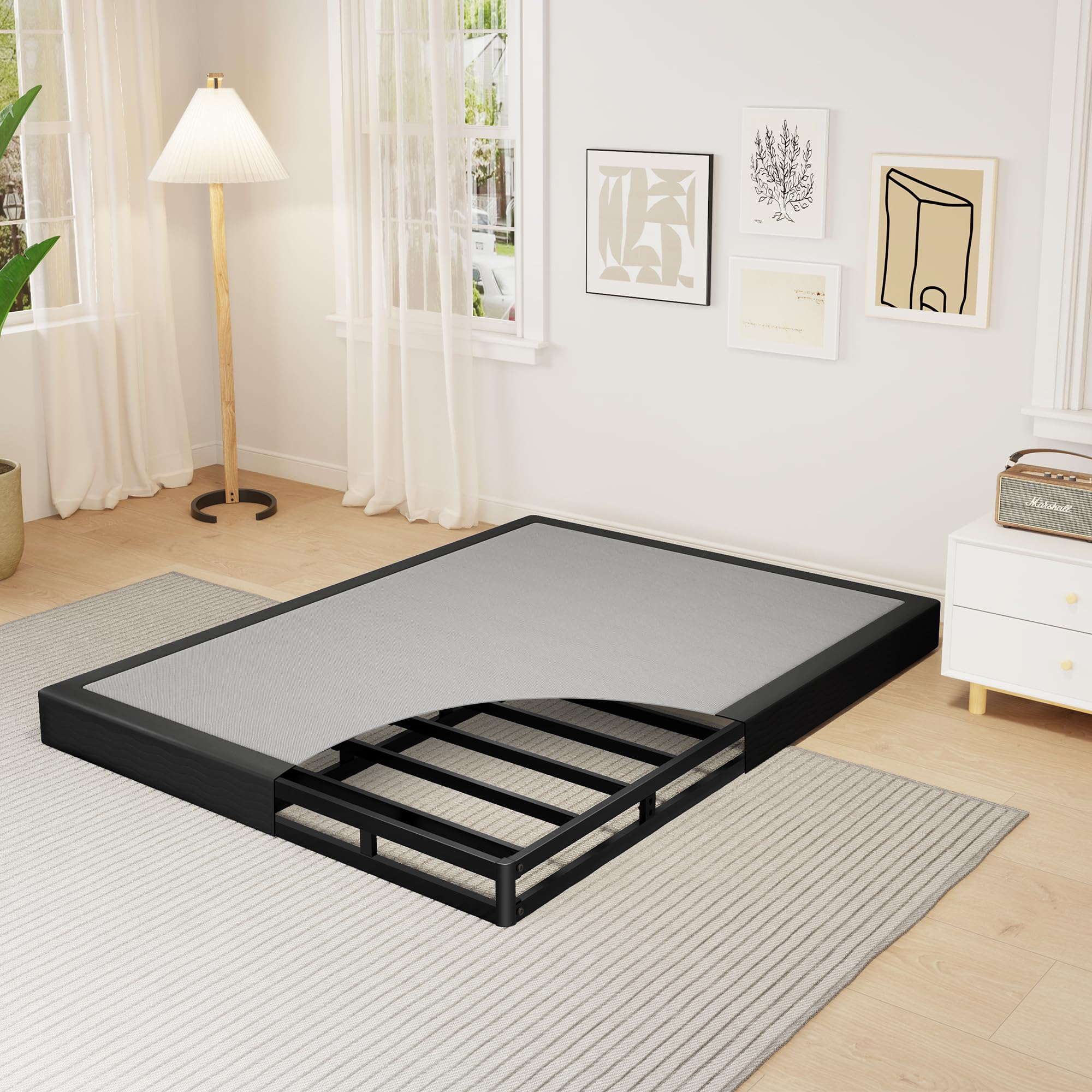 Mashomdec queen-size box spring, ready for quick assembly and solid night-time support