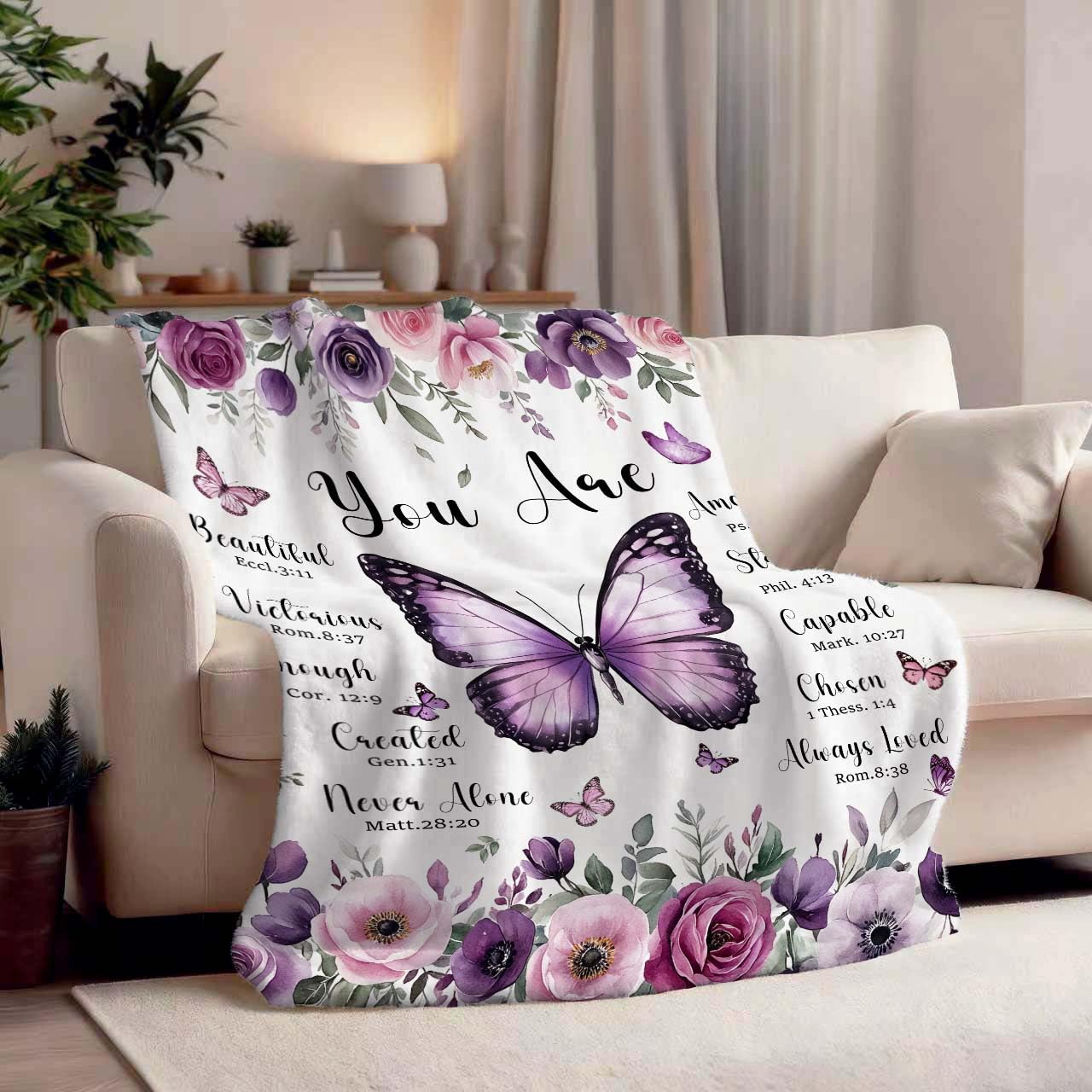 MASLEK soft flannel throw for year-round comfort