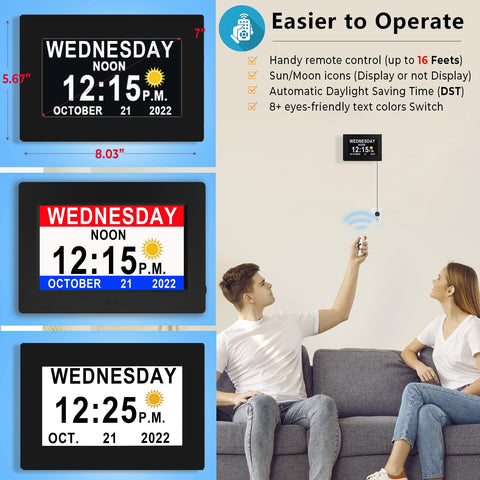 Massii remote control enables easy setup from across a room.