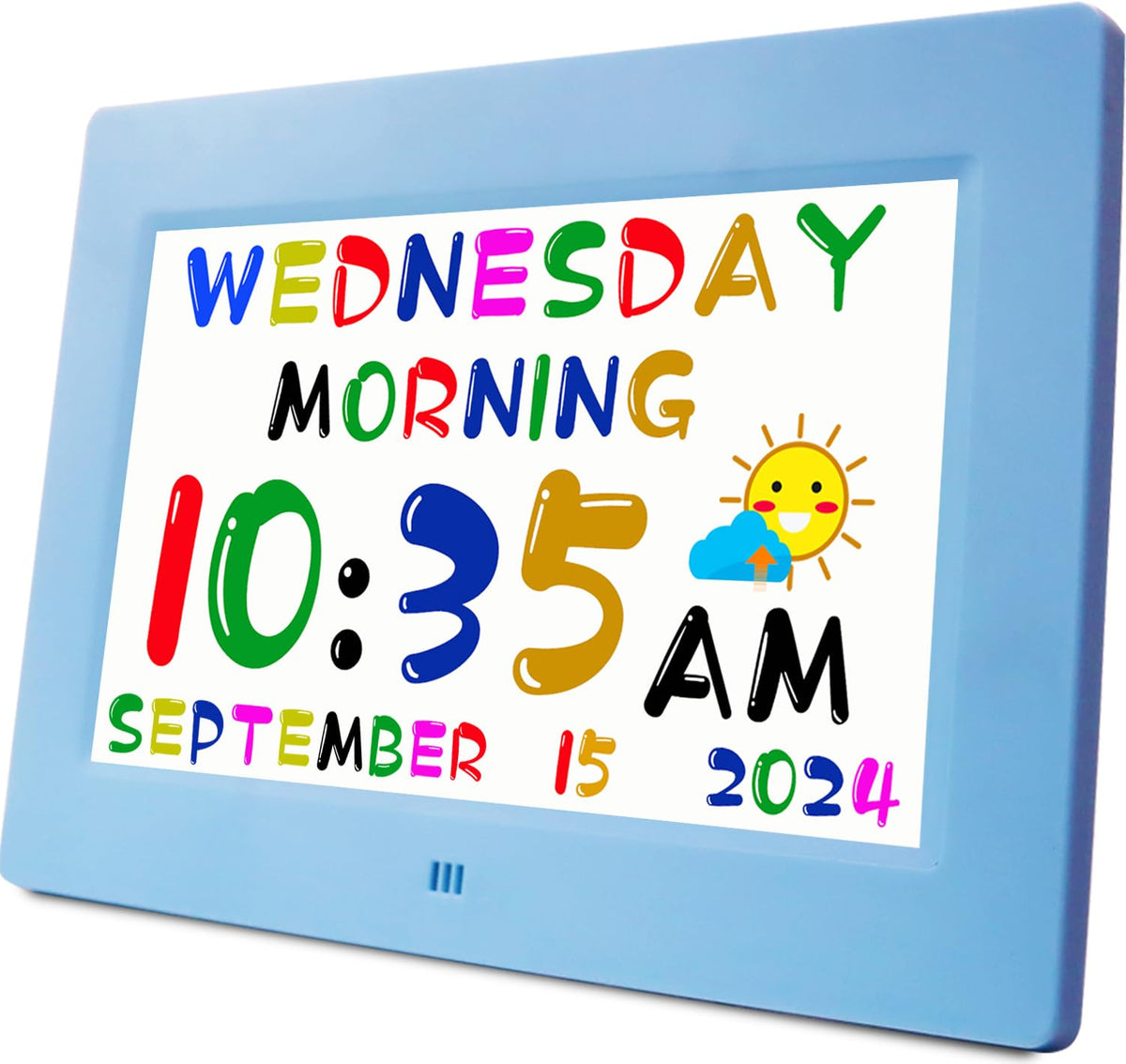 Massii digital teaching clock front display shows bright, readable time for kids.