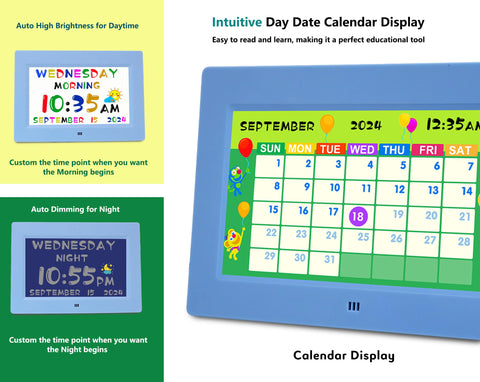 Massii talking clock demonstrates hourly time announcements to support learning.
