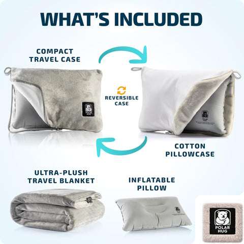 MasterManner back-neck snaps secures blanket in place during travel.