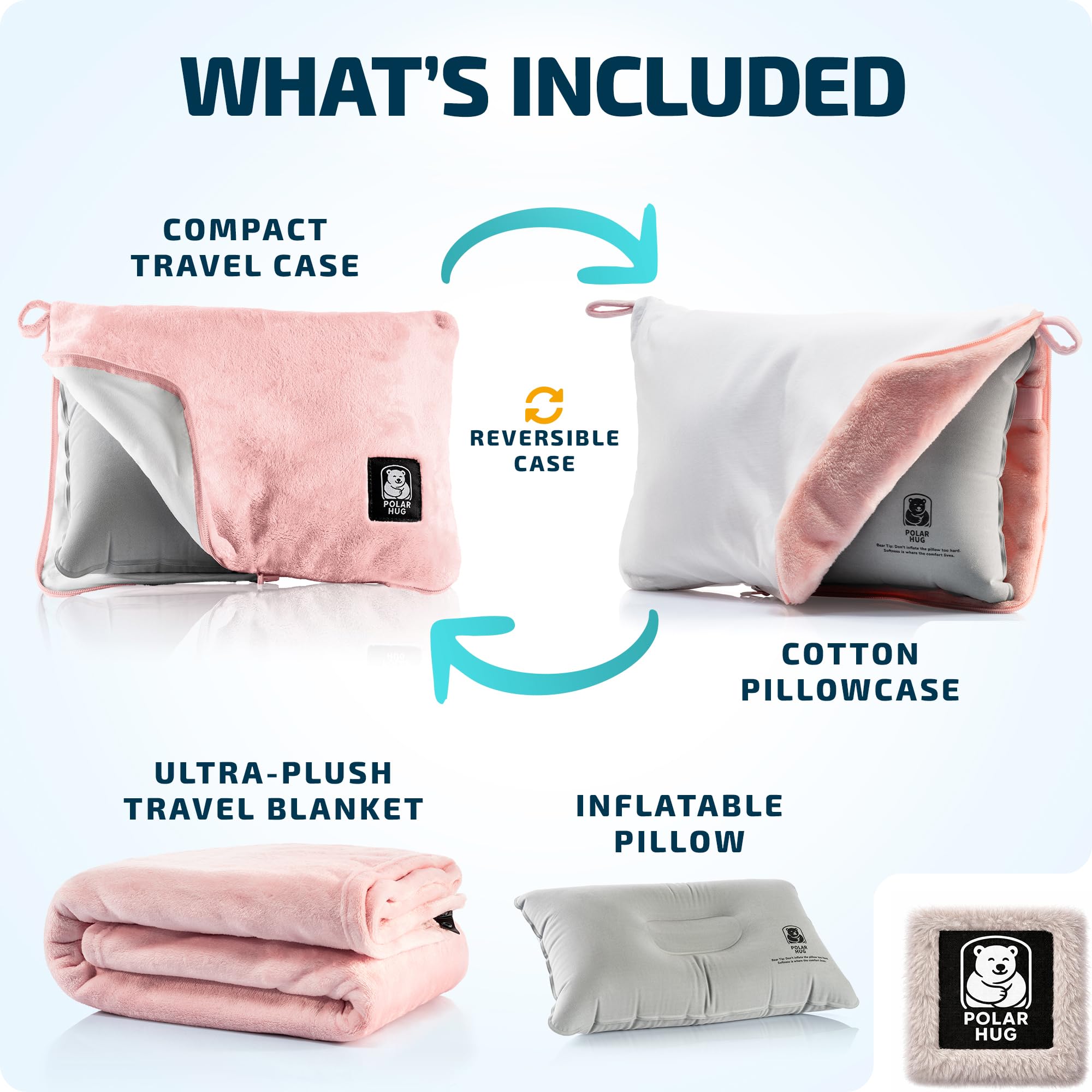 MasterManner cotton pillowcase feels soft against skin on flights.