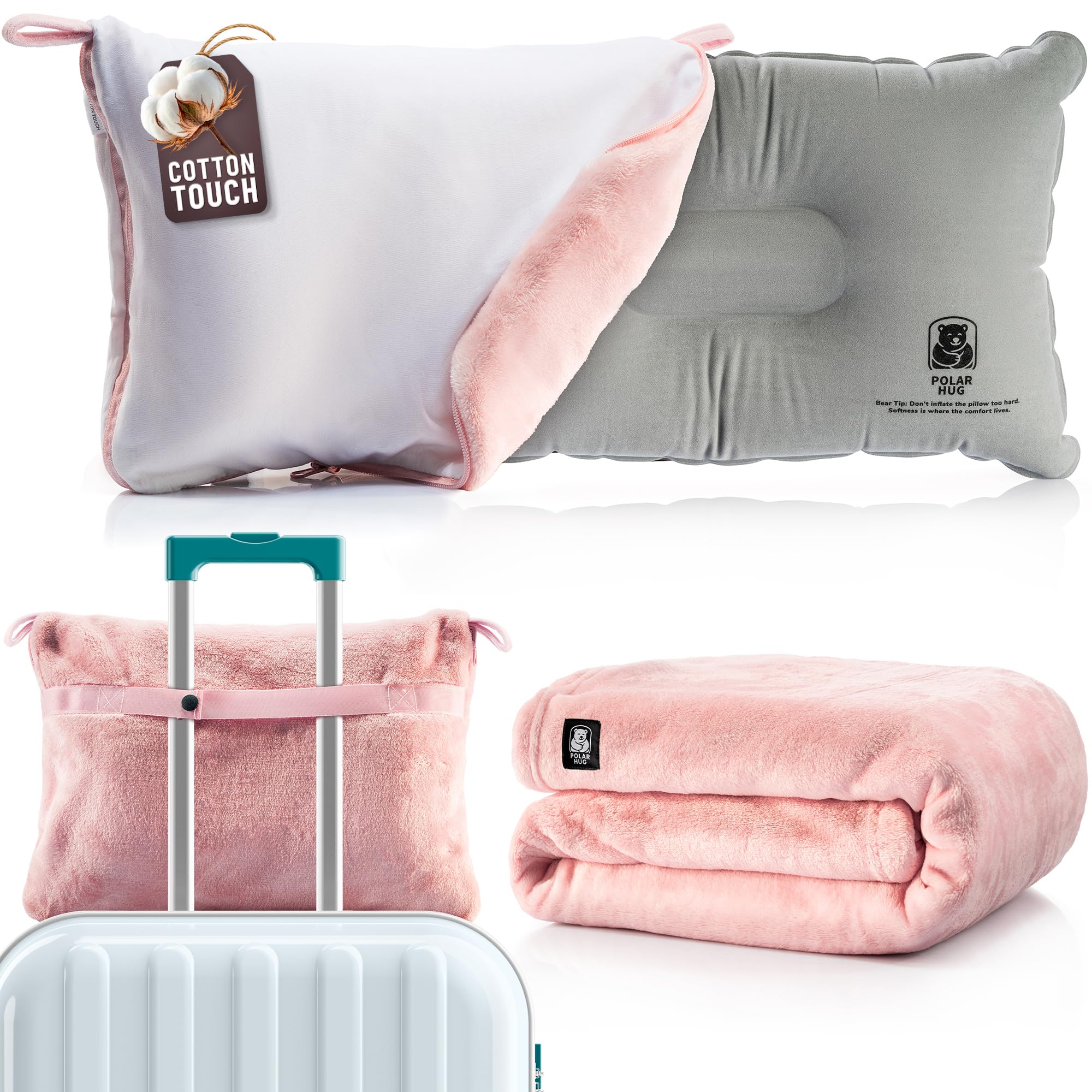 MasterManner travel blanket folded compact for easy packing and on-the-go comfort.