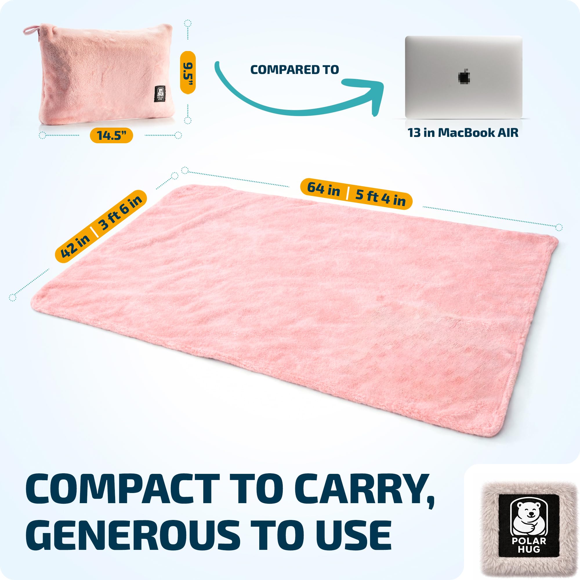 MasterManner lightweight travel set clips to bag for quick access.