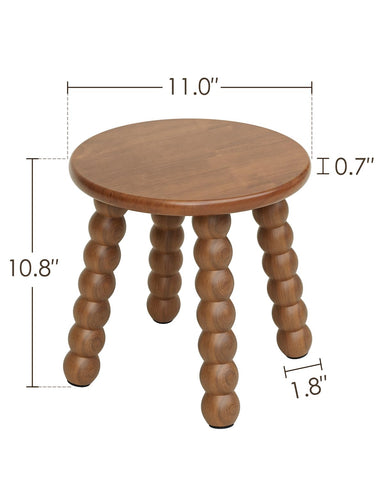 Masupu compact wooden stool fits tight spaces while remaining durable.