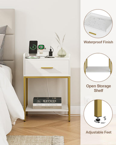Masupu nightstand wood texture close-up showing smooth white finish.