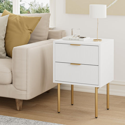 Masupu Nightstand drawer storage demonstrating organized essentials
