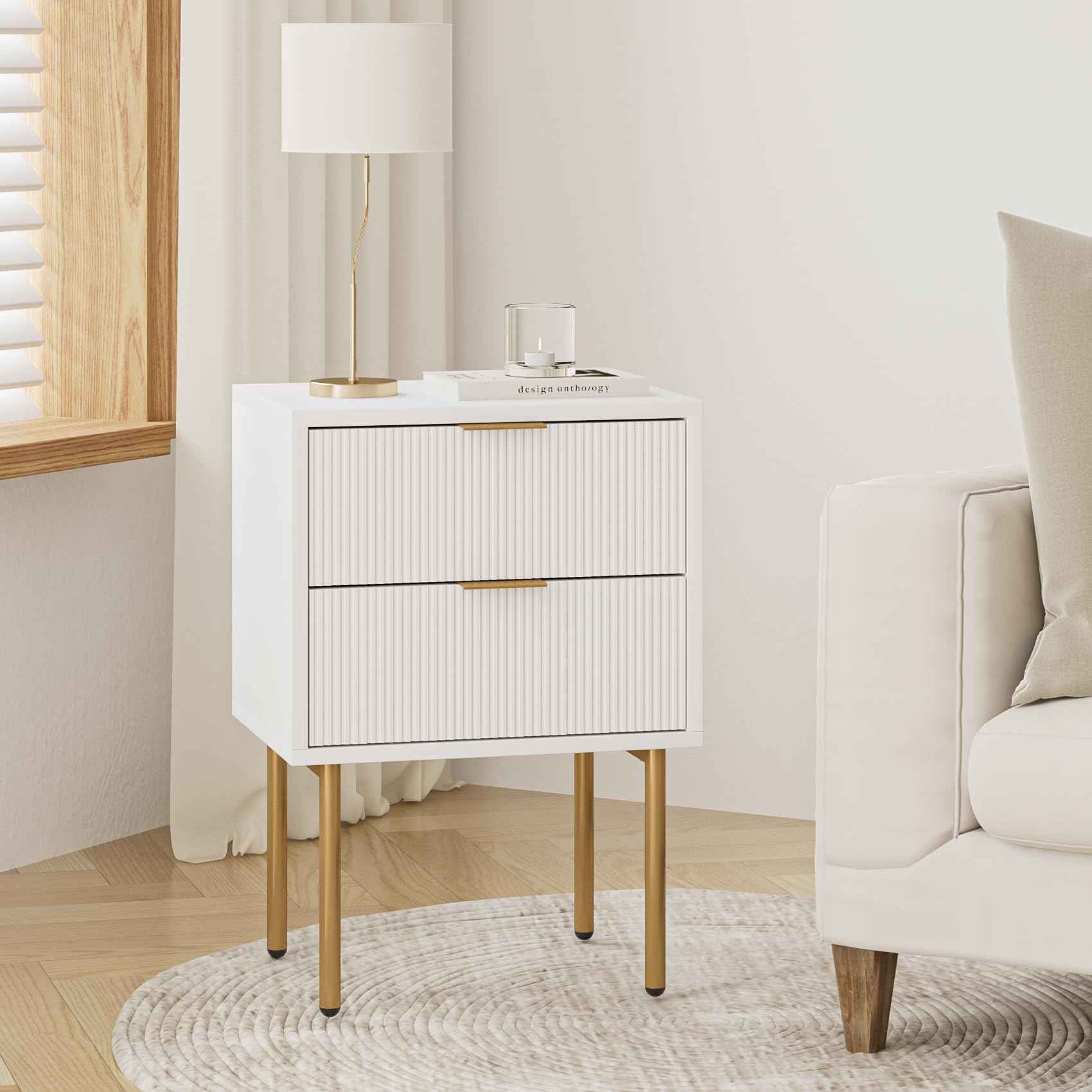 Masupu Nightstand easy assembly with numbered parts