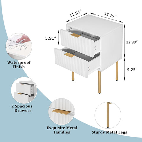 Masupu Nightstand designed for small spaces with compact footprint