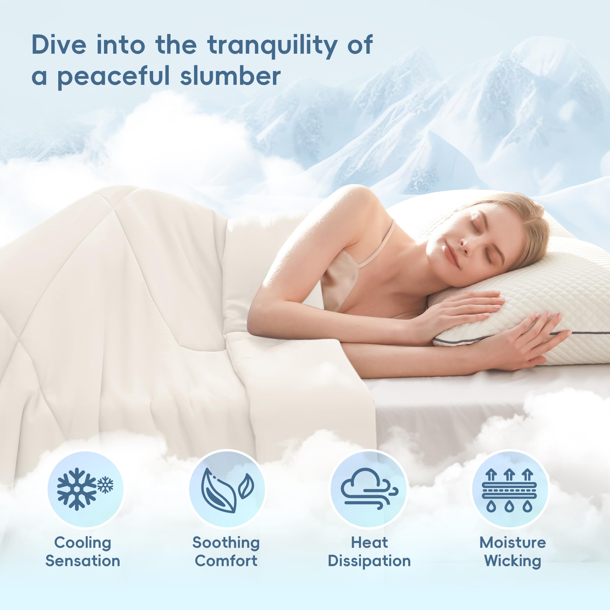 MASVIS cooling blanket folded with packaging visible for compact storage.