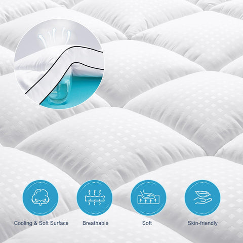 MASVIS jacquard fabric pillow-top cover keeps surface breathable and fresh