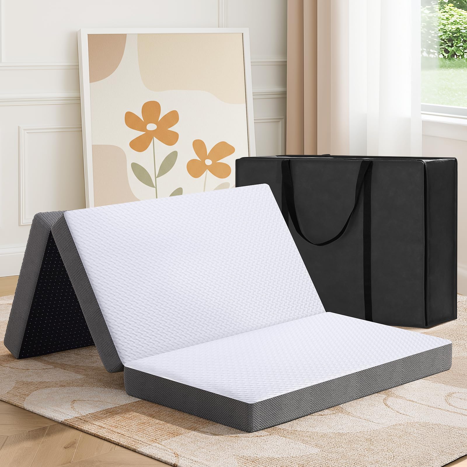 MASVIS Trifold Mattress folded compact for easy storage and transport.