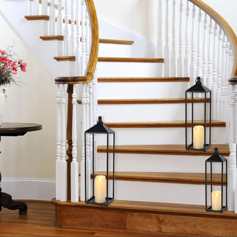 MATAHUM 17 inch lantern set offers versatile indoor or outdoor illumination on shelves