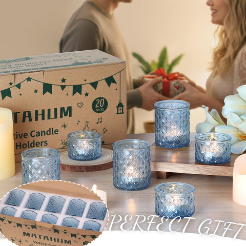 MATAHUM gift-ready packaging with blue glass adds premium presentation