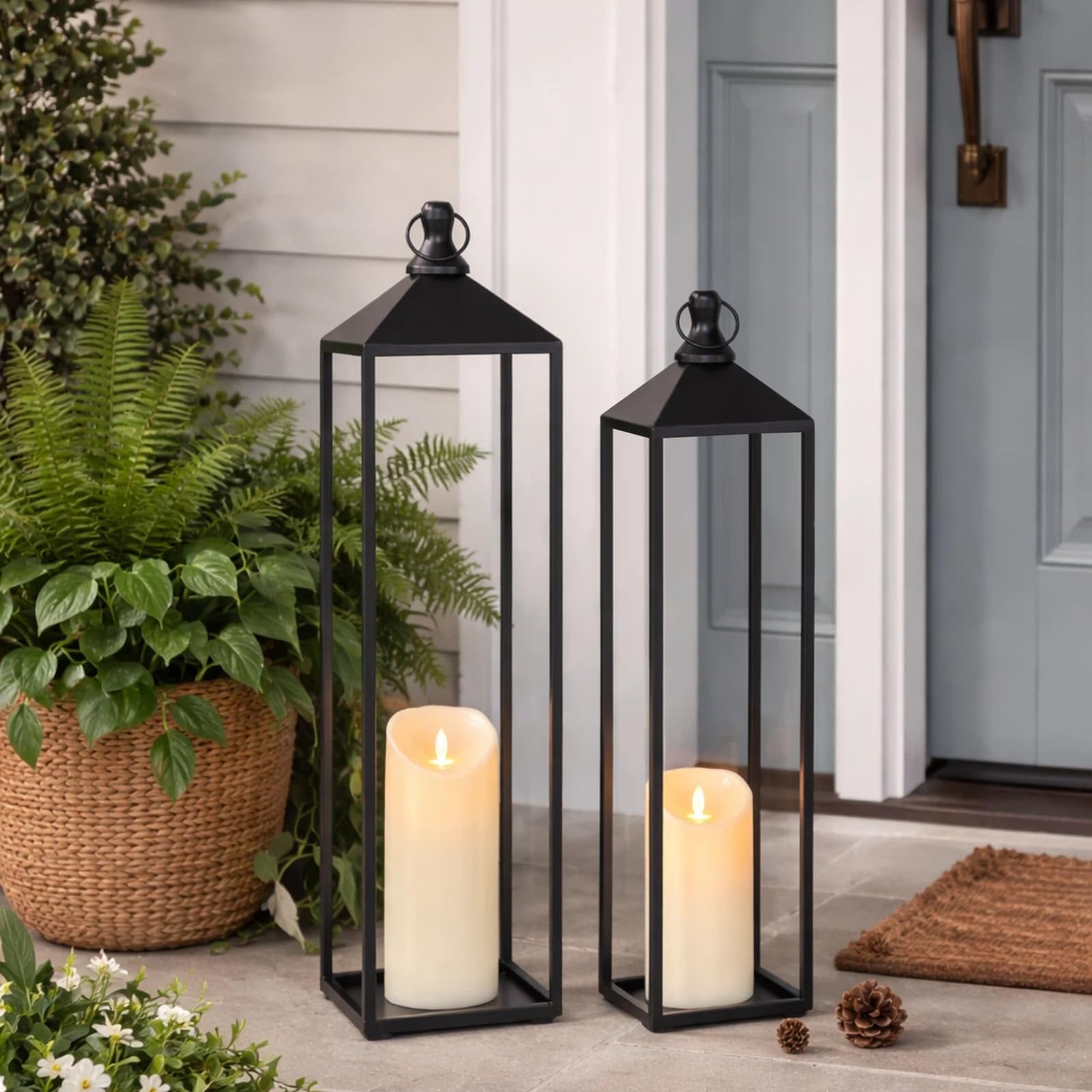 MATAHUM handmade metal lanterns possess unique artisan character