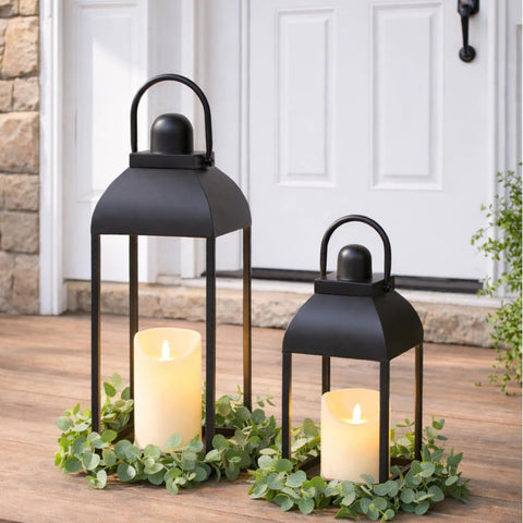 MATAHUM pillar candles fit inside for cozy illumination