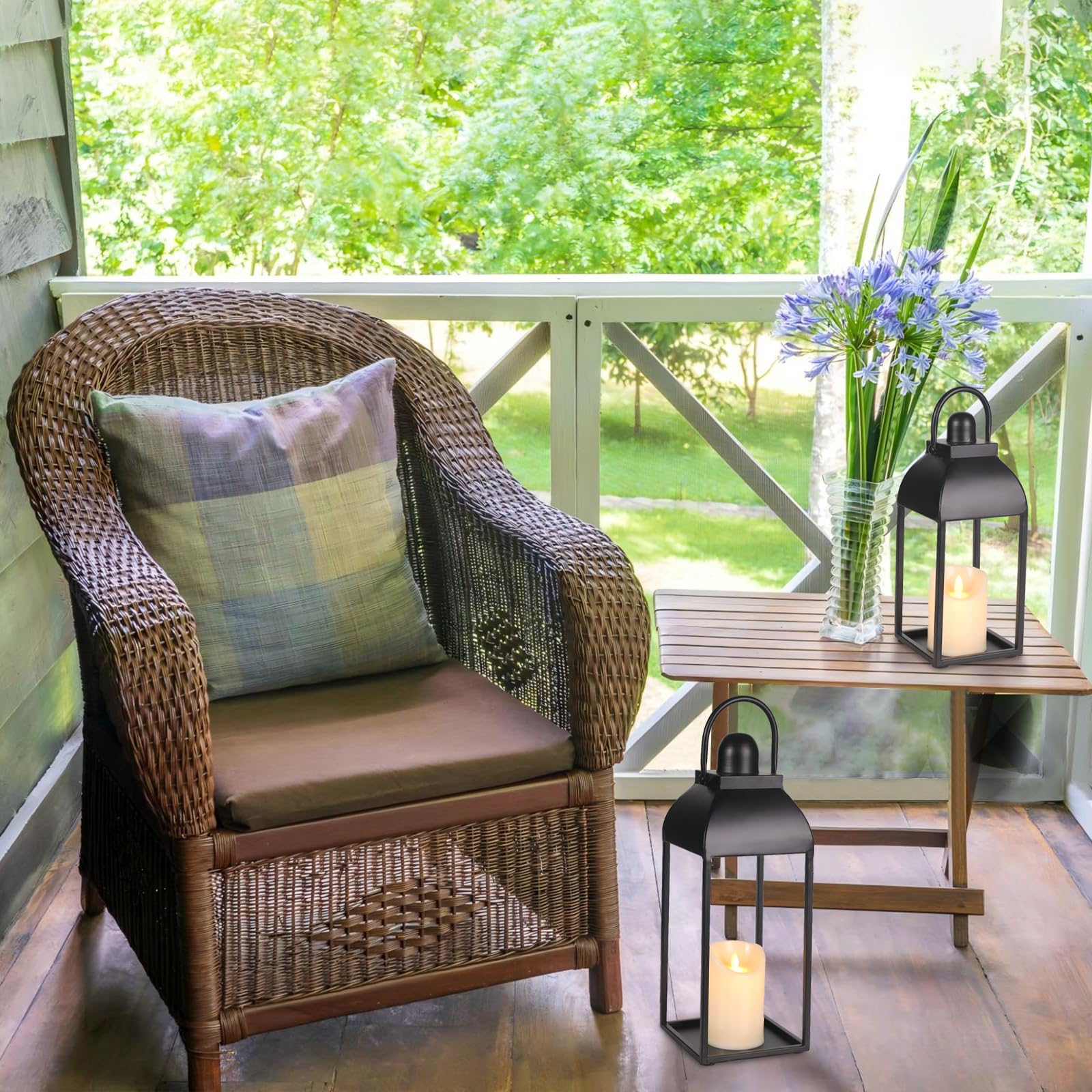 MATAHUM round-top lantern features rustic charm for entryways