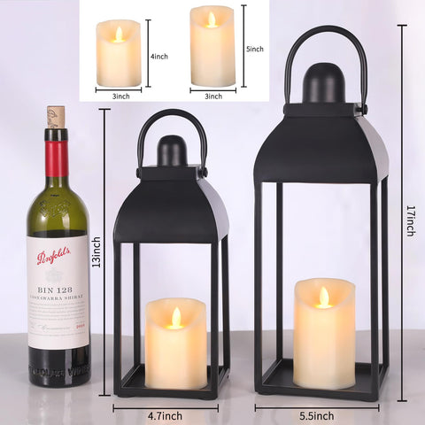MATAHUM small black metal lantern adds intimate glow on tabletops