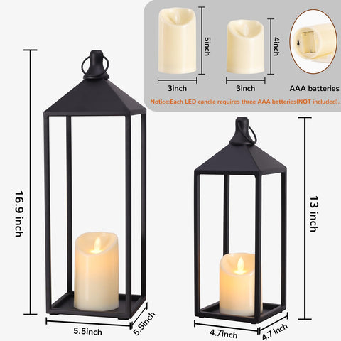 MATAHUM small lantern with flameless candle for cozy tabletops