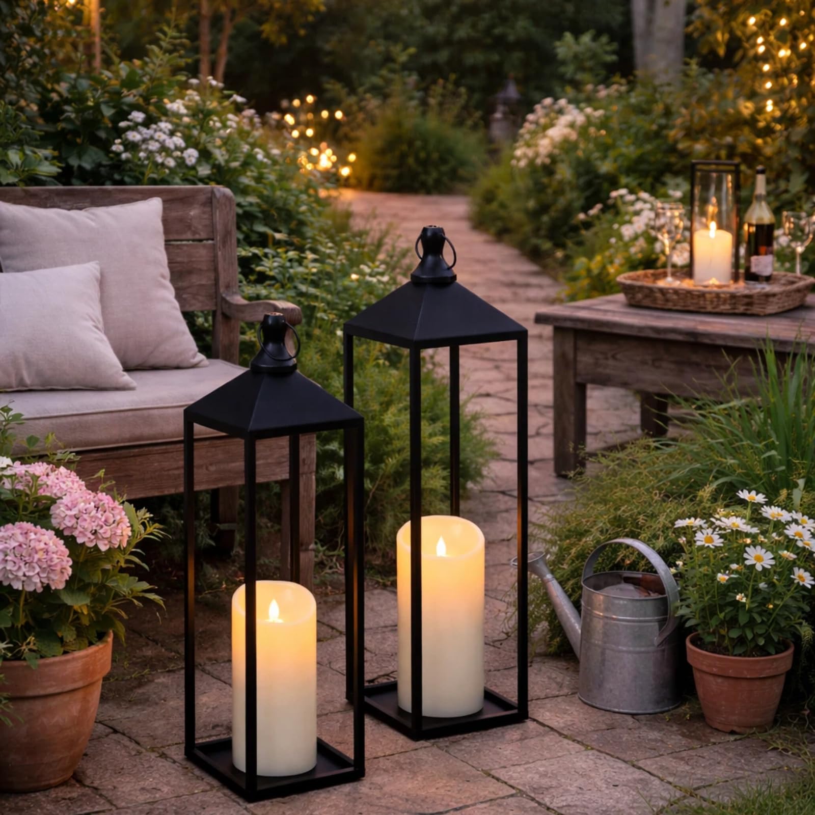 MATAHUM two-piece set adapts to mantles, patios, or gardens