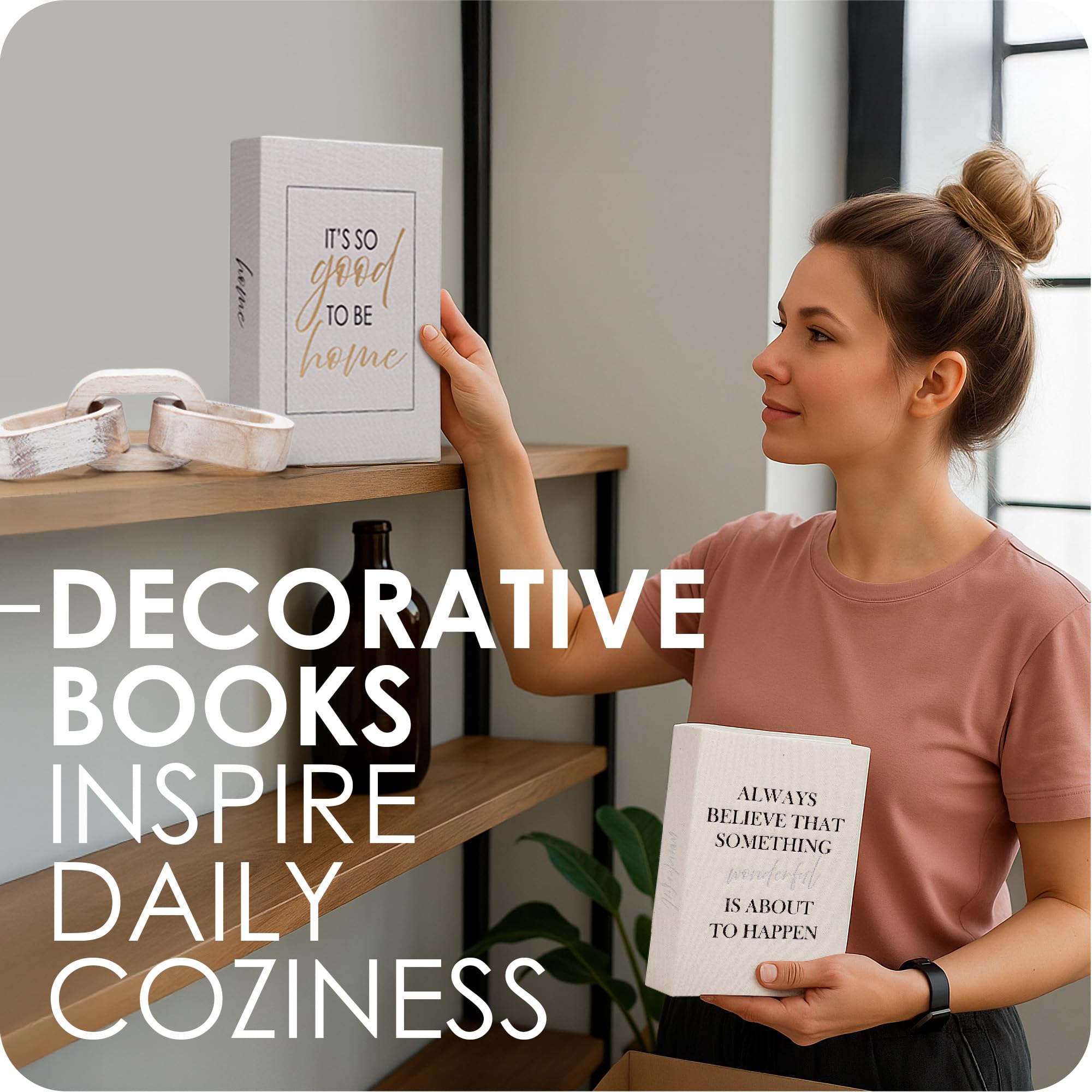 MATATURE faux book box with magnetic closure secures hidden storage