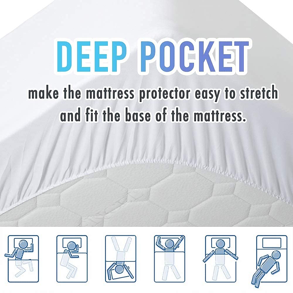 MATBEBY mattress pad with fitted elastic edges prevents slipping
