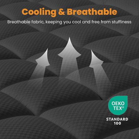 MATBEBY breathable queen mattress pad promotes airflow for comfort