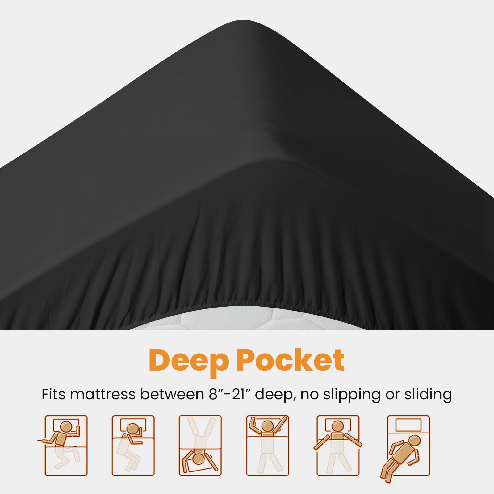 MATBEBY snug-fit queen mattress pad stays in place