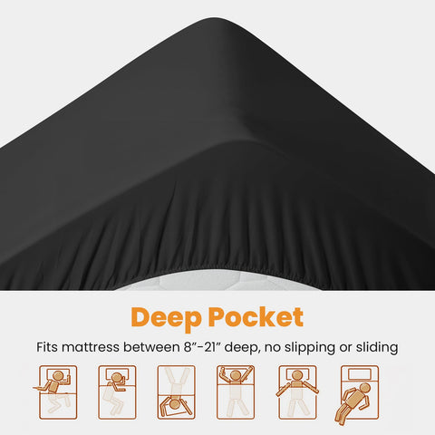 MATBEBY snug-fit queen mattress pad stays in place