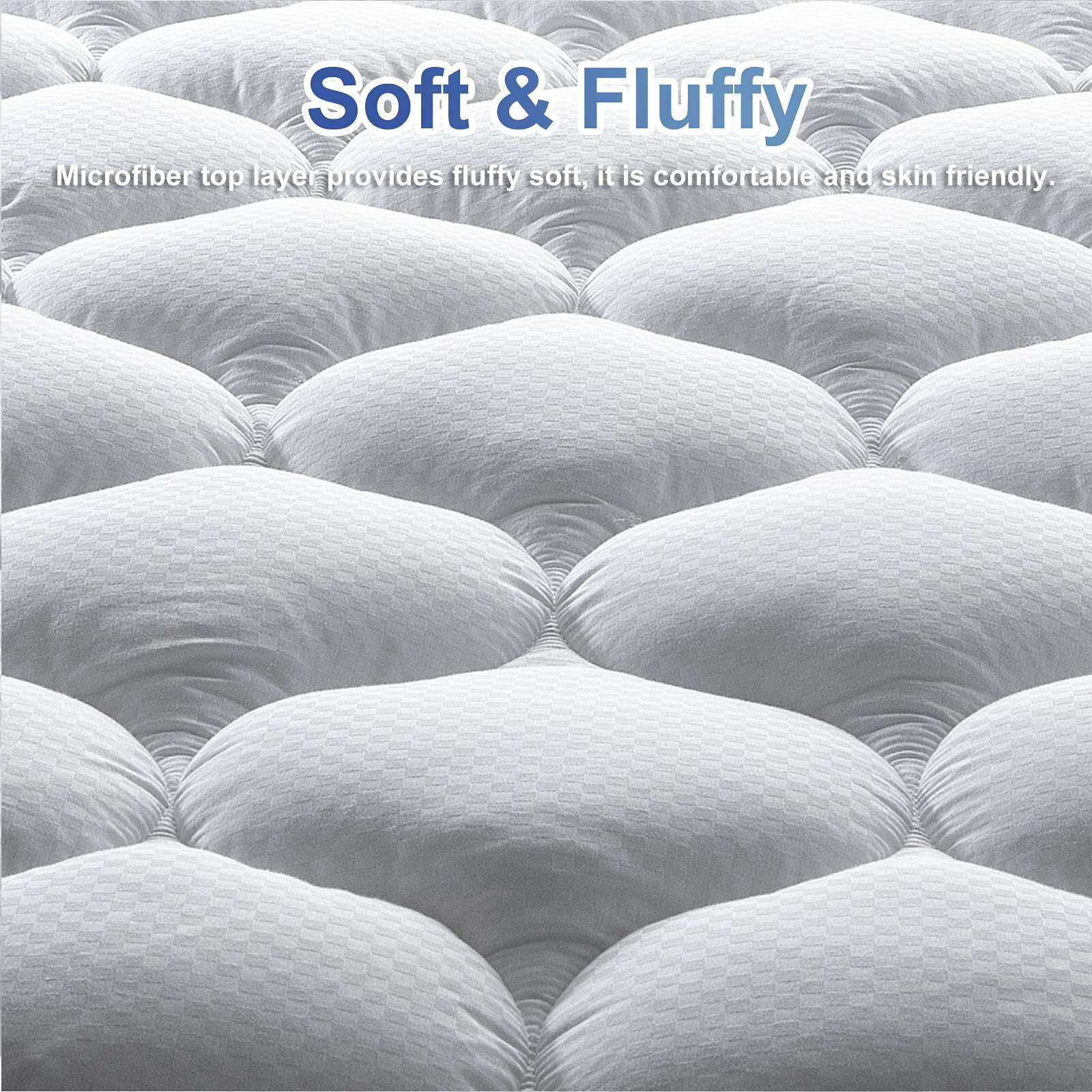 MATBEBY mattress pad cooling design promotes airflow for cooler nights.