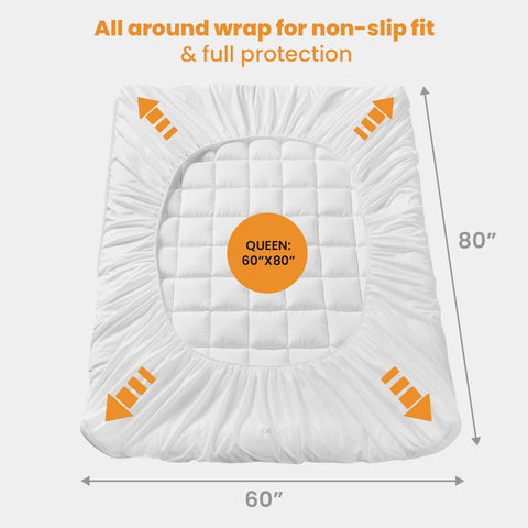 MATBEBY machine-washable topper for easy care and quick freshening