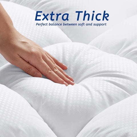 MATBEBY queen topper 3D7D fiber structure supports body alignment.