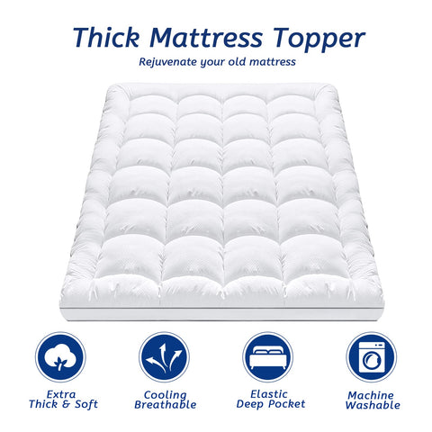 MATBEBY queen topper cloud-like surface delivering breathable cooling comfort.