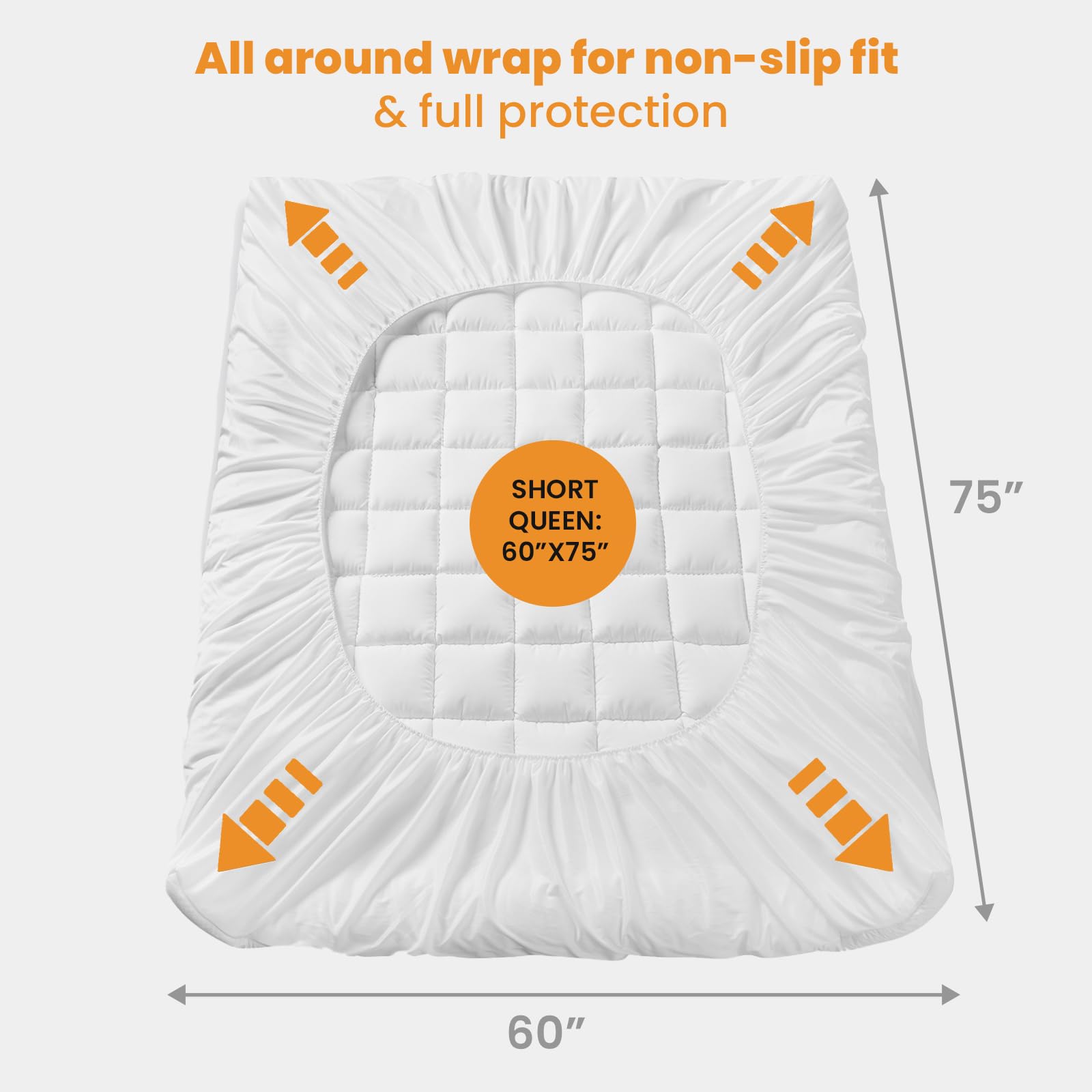 MATBEBY machine washable mattress pad for easy care