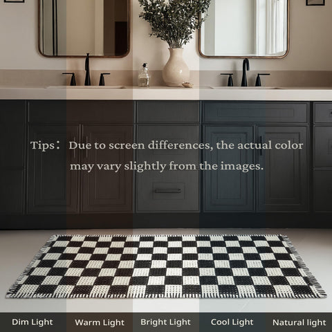 MatEssenz machine-washable bath rug for easy cleaning and color retention.