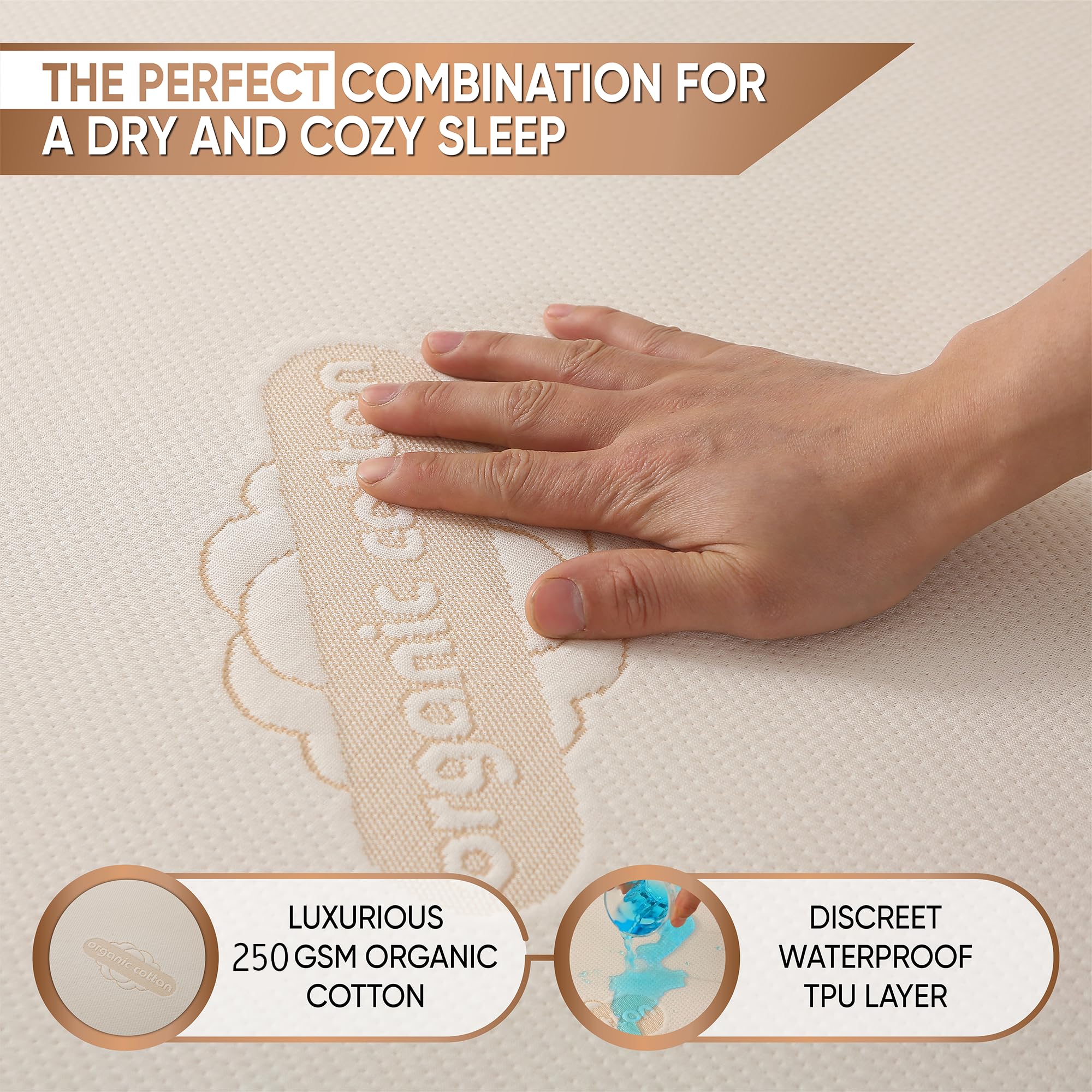 MATTSHIELD ORIGINAL 250gsm organic cotton surface stays cool and breathable.