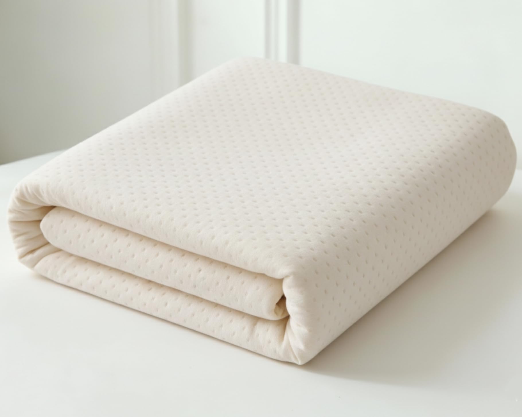 MATTSHIELD ORIGINAL organic percale surface close-up showing breathable feel