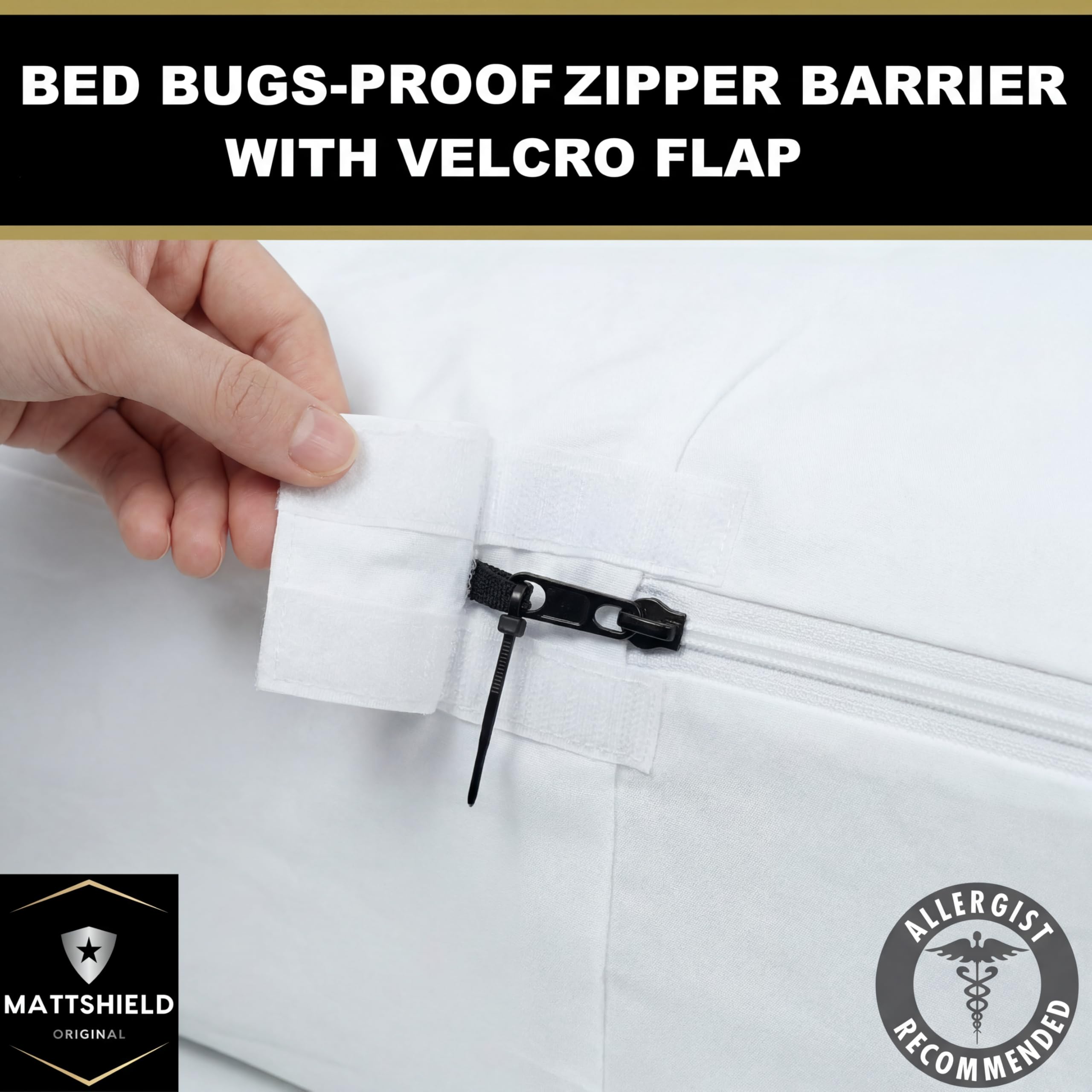 MATTSHIELD Original terry cotton surface offers soft, breathable comfort.