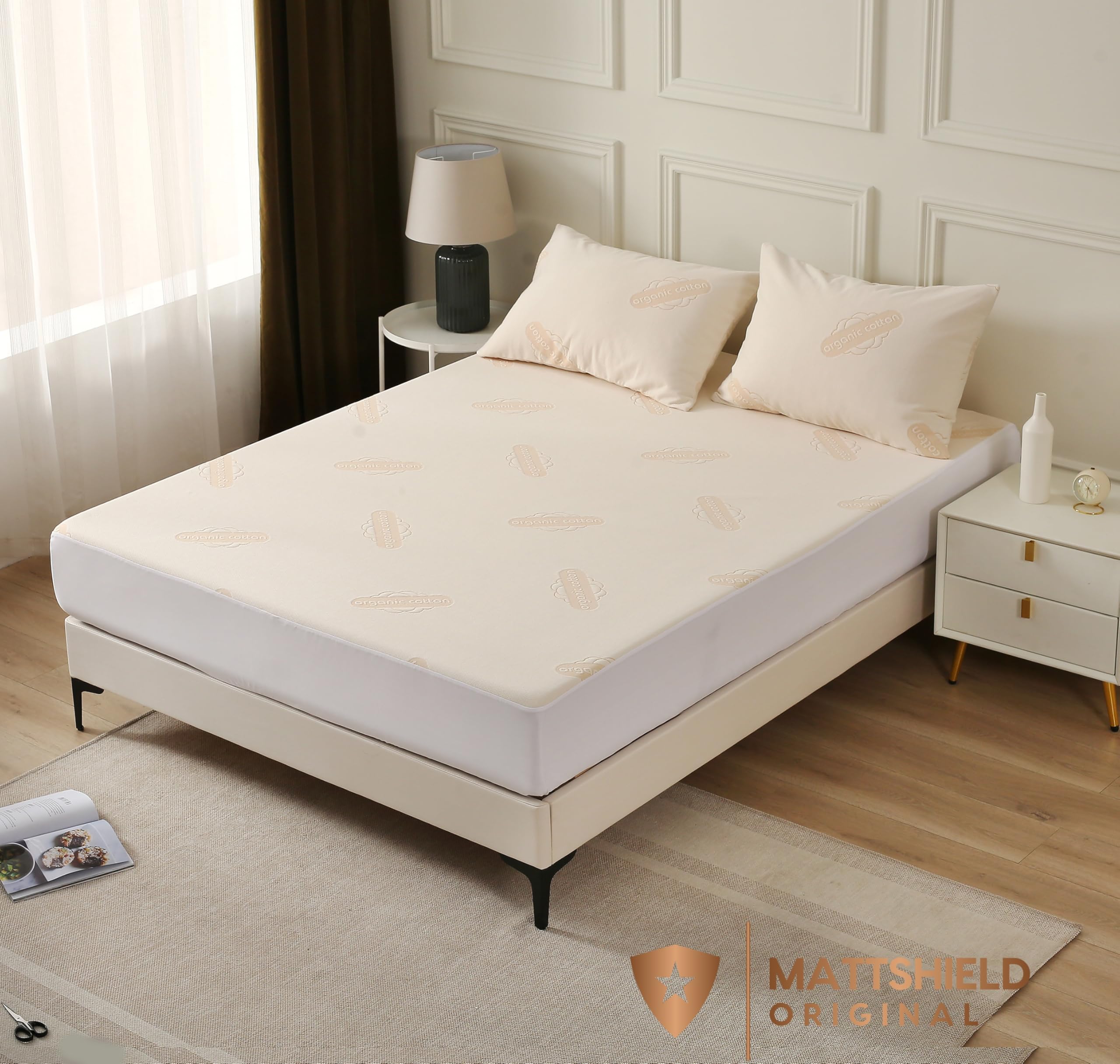 MATTSHIELD ORIGINAL TPU waterproof membrane beneath cotton layer provides protection
