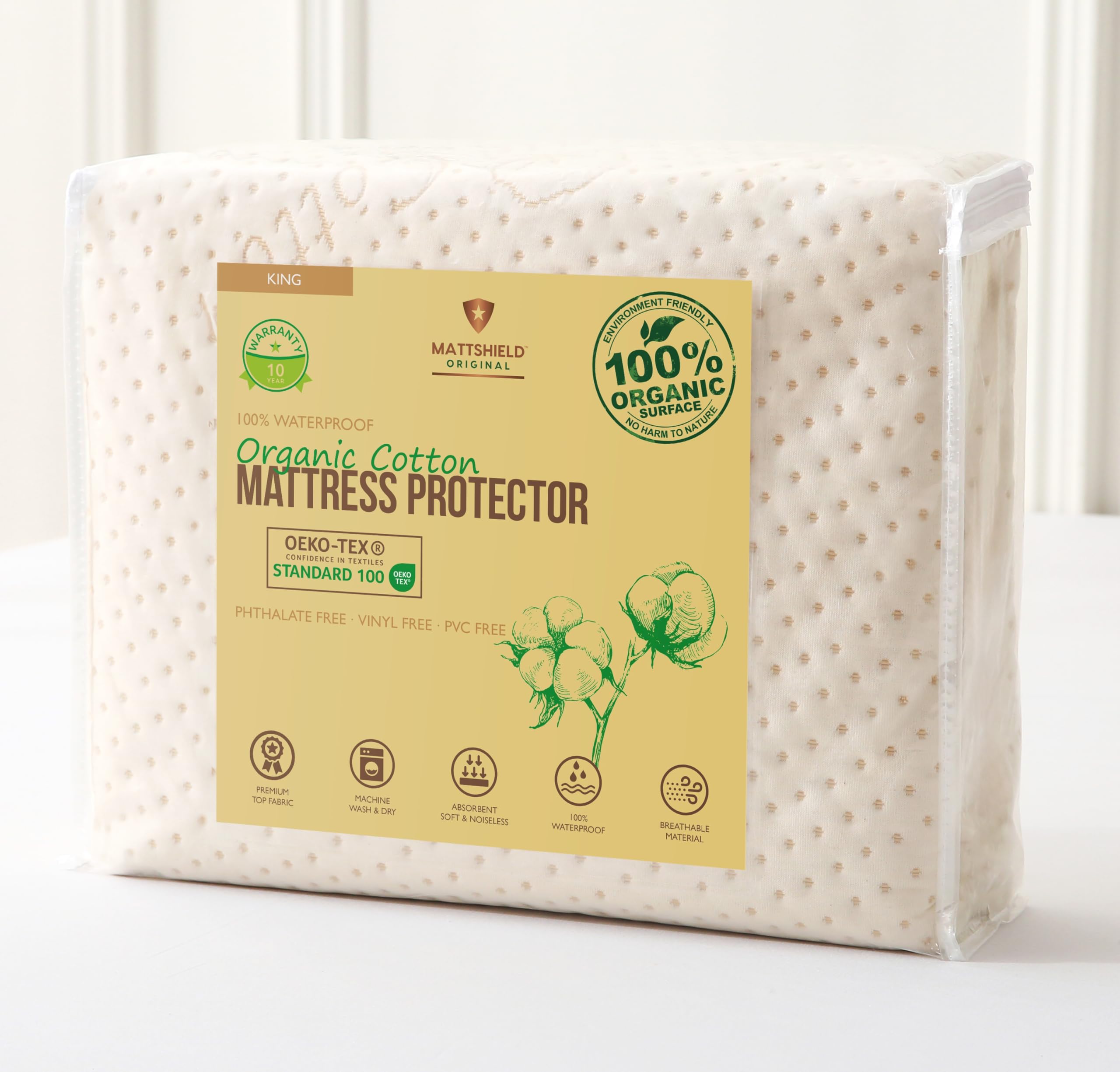 MattsShield Original king-size waterproof mattress protector protects against spills.