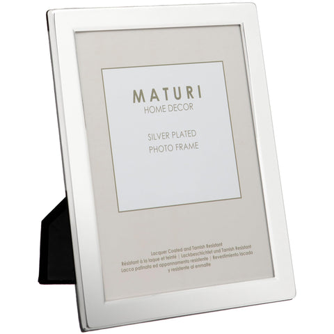 Maturi silver plated frame front view for a timeless display of memories