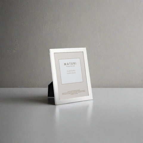Maturi silver plated frame velvet backing close-up showing refined details