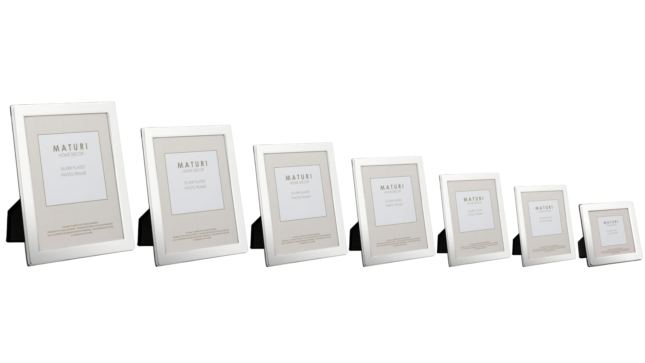 Maturi silver-plated frame aperture 8x10 ready to hold cherished memories.