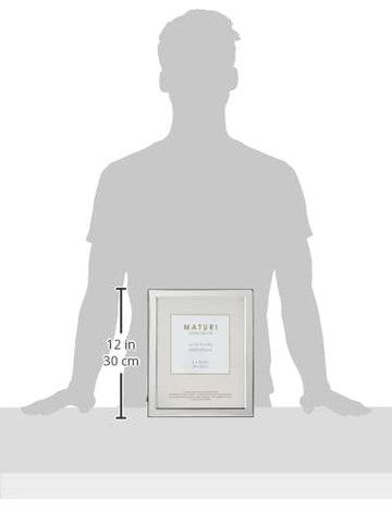 Maturi silver-plated frame side profile highlighting slim flat-edge design for modern interiors.